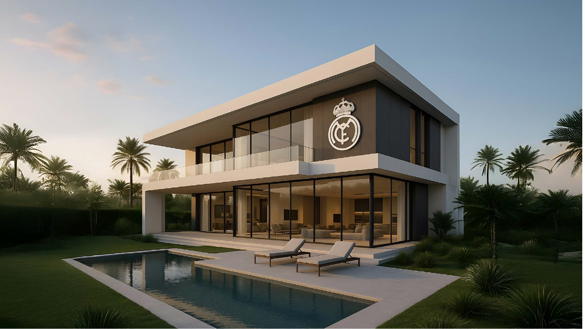 Modern hillside house