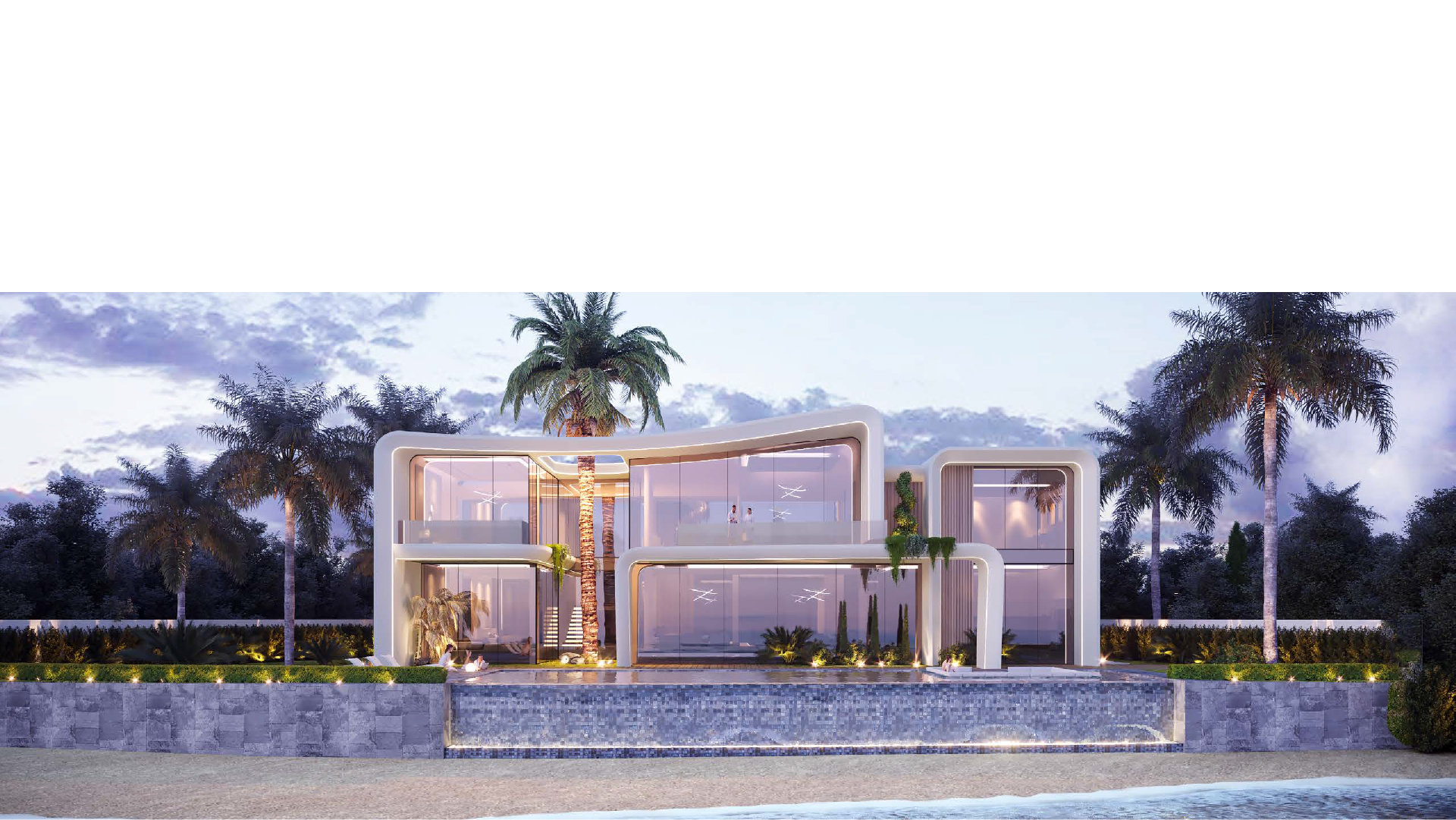 Modern hillside house