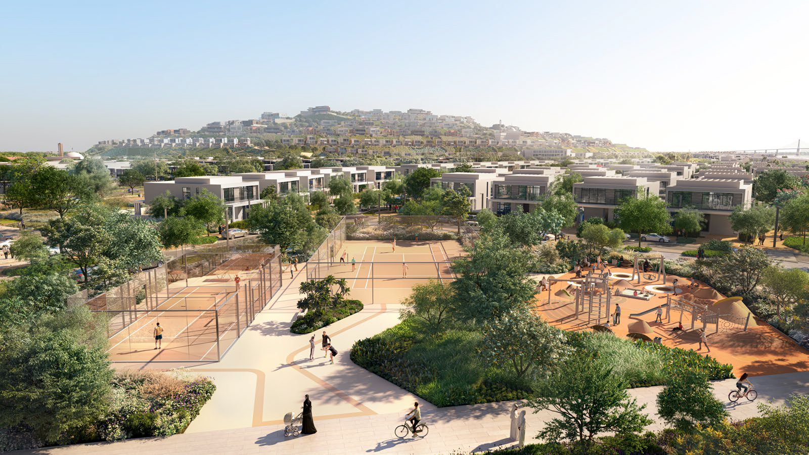 Modern hillside house